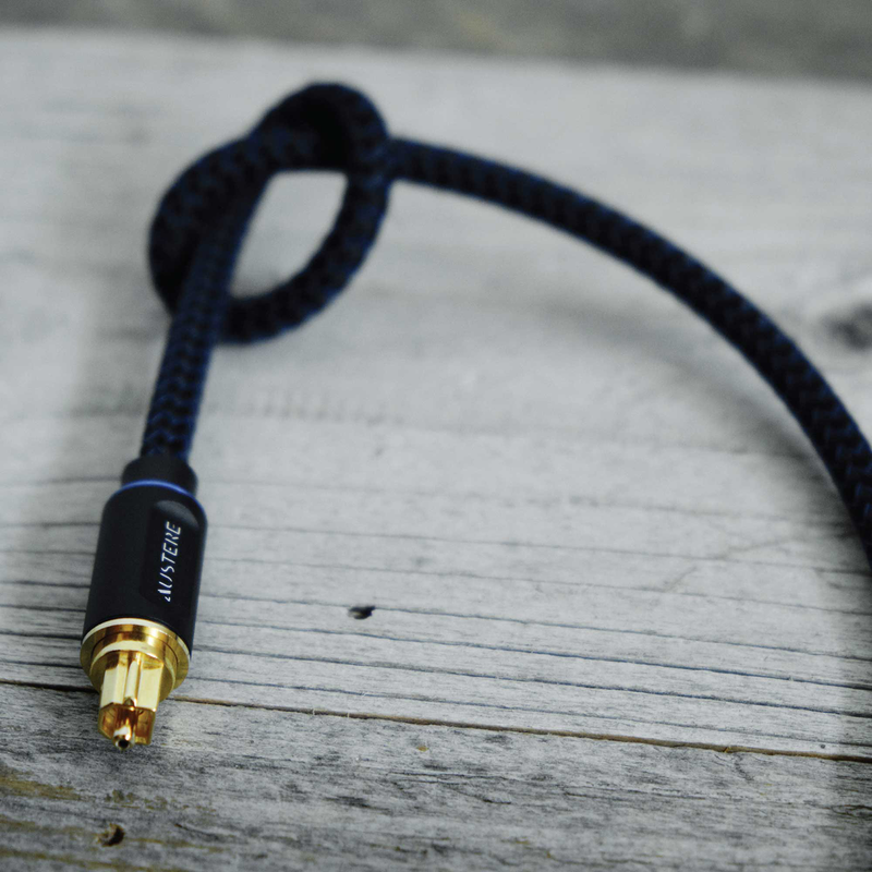 Precision-Polished Termination for Digital Audio Accuracy Austere V Series Optical Audio Cable 2.0m aDesign Precision LinkFit Housing & WovenArmor High-Flex Cable Pure Gold Connectors Precision-Polished Termination for Digital Audio Accuracy Austere V Series Optical Audio Cable 2.0m aDesign Precision LinkFit Housing & WovenArmor High-Flex Cable Pure Gold Connectors